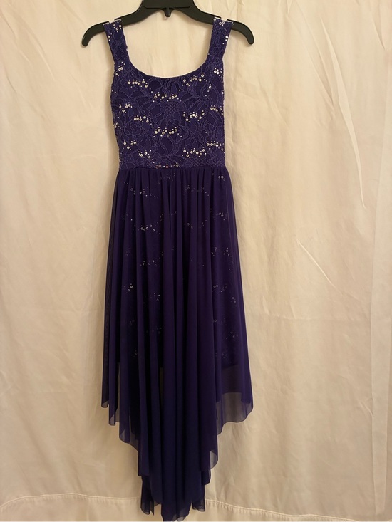 btween Other - Tween Diva Deep Purple Sequin Lace High-Low Dress